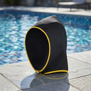 Casque de soudage noir demi-visage à obscurcissement automatique, alimenté par batterie, isolation thermique, garniture jaune pour hommes - Product Image 4