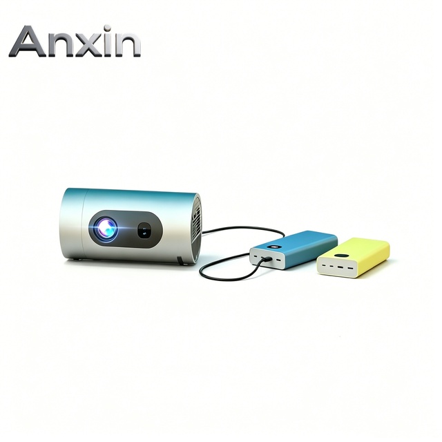Anxin New Projector Q8 Support Mobile Power Android 14 5G WIFI &BT Mini Video Smart Projector for Camping