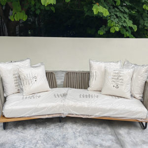 Set di Mobili <span class=keywords><strong>da</strong></span> <span class=keywords><strong>Esterno</strong></span> per Hotel, Divani <span class=keywords><strong>da</strong></span> Giardino in Alluminio e Corda Impermeabili per <span class=keywords><strong>Balcone</strong></span> e Lounge - Product Image 4