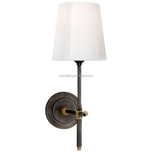 Made in China Metal Brass Linen <strong>Wall</strong> <strong>Sconce</strong> Fits Modern Bedside Table Bathroom Vanity Bathroom Decor E12 Bryant <strong>Sconce</strong> - Product Image 5
