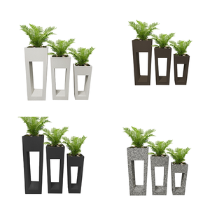 Vente <span class=keywords><strong>en</strong></span> gros de jardinières rectangulaires <span class=keywords><strong>en</strong></span> fibre de verre, finition mate givrée, grandes jardinières <span class=keywords><strong>en</strong></span> <span class=keywords><strong>béton</strong></span> pour l'extérieur - Product Image 2