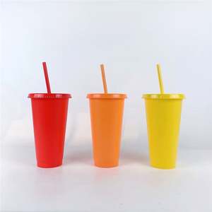 Gobelet en plastique réutilisable avec paillettes, 16 oz et 24 oz, à prix d'usine, pour la fierté LGBT, avec couvercles plats, anti-fuite, pour boire directement, pour les fêtes - Product Image 1