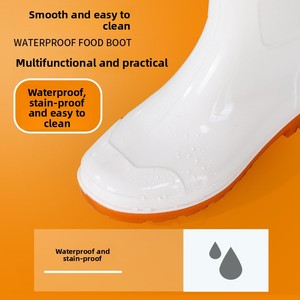 Botas de Seguridad Sanitarias Blancas de Caña Alta para Fábrica de Alimentos, Impermeables, Ligeras, con Forro de Malla, para Hombre - Product Image 3