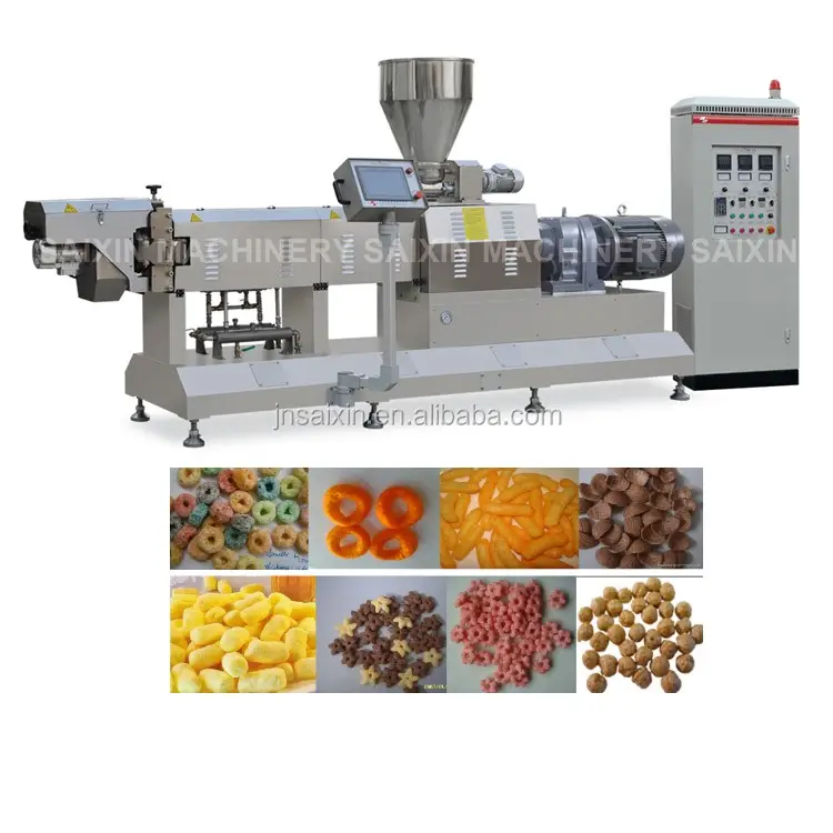 Công suất cao căng phồng Snack máy móc chế biến thực phẩm 500 kg/giờ Ngô Puff Snack đùn