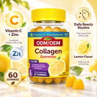 Gummies de Collagène Vitamine C Zinc Saveur Citron Complément Alimentaire Nutrition Quotidienne Adulte OEM ODM Fournisseur en Gros Marque Privée
