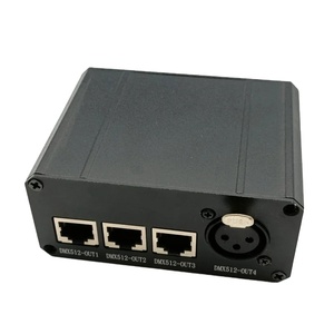 Boîtier électronique en alliage d'<span class=keywords><strong>aluminium</strong></span> avec découpe d'interface de précision, décodeur DMX512 avec installation de prises RJ45 et XLR - Product Image 1