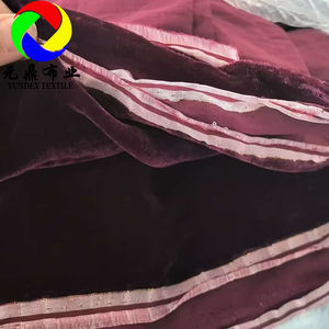 Commercio all'ingrosso tessuto Plain tinto 32% Nylon 68% viscosa velluto tessuto per le donne vestono scialli indumento e vestiti - Product Image 3