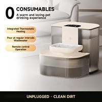 Fuente de Agua Inteligente para Mascotas al por Mayor, 4.5L, con Control por WiFi y Aplicación, Temperatura Constante, Batería de 4000mAh, Recipiente de Cerámica para Perros y Gatos
