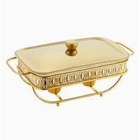 Chauffe-Plat Décoratif en Acier Inoxydable FLEY pour Buffets de Mariage en Extérieur, Petits Déjeuners d'Hôtel et Achats en Gros