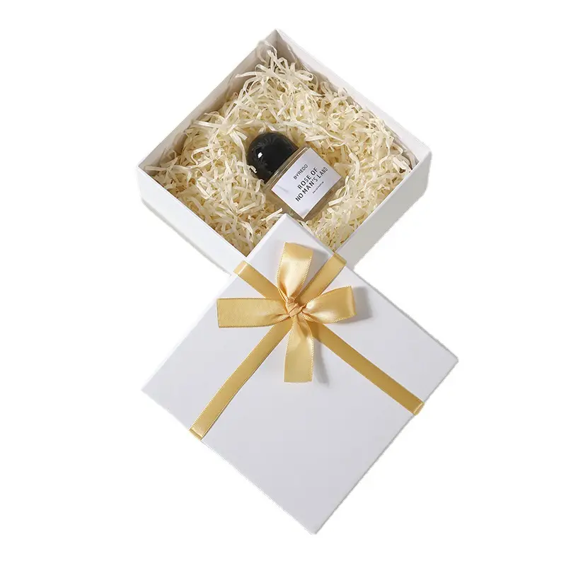 Customize luxury creative idea design holographic gift packaging keepsake box with ribbon