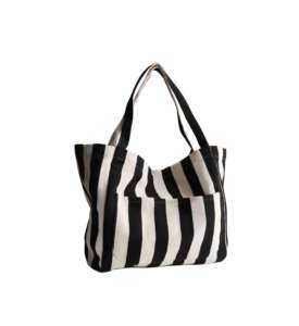 Customisable Grocery Stripe Canvas Cotton Printing Shopping Reusable Women Cloth White Canvas Tote <b>Bag</b> With Custom Printed logo - Product Image 5