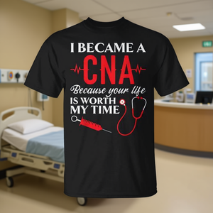 Camiseta de asistente de enfermería certificado (CNA) para profesionales de la salud - Product Image 3