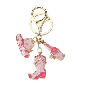 سلسلة مفاتيح رعاة البقر العتيقة ، قبعة بوت معدنية ، حقيبة ظهر ، قلادة للرجال ، تكساس ، مزرعة رعاة البقر ، هدايا سلسلة المفاتيح الغربية - Product Image 5