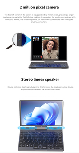 Nouvel ordinateur portable mini ultra-<span class=keywords><strong>l</strong></span>éger 8 pouces avec écran tactile IPS, rotation à 180°, 2 en <span class=keywords><strong>1</strong></span>, ordinateur portable de poche avec stylet, clavier anglais - Product Image 5
