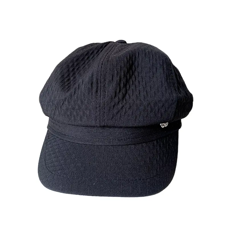 Diseñador de otoño e invierno Retro versátil boina sombrero femenino británico Cap Ins viaje al aire libre cálido Octágono sombrero Tweed boina