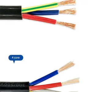 De alta calidad de núcleo de cobre, Conductor eléctrico RVV 2x0.5MM2 2x0.75MM2 3x0.75MM2 4x1.5MM2 Cable de alimentación