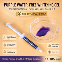 Gel blanchissant instantané pour les dents au peroxyde, correcteur de couleur violet 3 ml - Blanchiment au peroxyde, Correction du teint violet, Usage quotidien/d'urgence