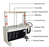 Machine de cerclage électrique motorisée entièrement automatique à commande PLC pour sangles PP, idéale pour l'alimentation, les boissons, les textiles et les marchandises - Offre Spéciale