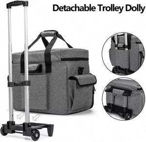 Muestra Gratuita Nueva Bolsa con Ruedas para Máquina de Coser HEXIN HXJ0440 de Poliéster - Product Image 4