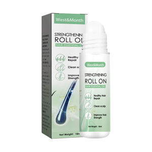 <span class=keywords><strong>West</strong></span> Month Fortalecimiento Roll On Aceite esencial Masaje del cuero cabelludo Raíces hidratantes Engrosamiento Bola para el cuidado del cabello - Product Image 1