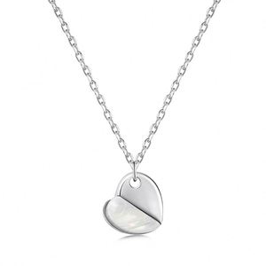 Collar con Colgante de Corazón Pequeño y Sencillo de Plata de Ley S925 Dylam Trendy para Mujeres y Adolescentes - Product Image 1