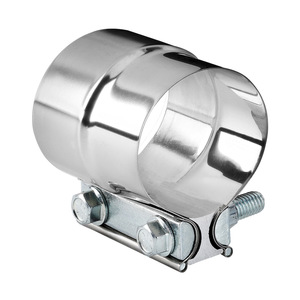 Conector de Unión de Tubo de Escape de Acero Inoxidable de 2 Pulgadas, 2.5 Pulgadas, 2.75 Pulgadas, 4 Pulgadas, 5 Pulgadas con Tornillos M10 y Abrazaderas - Product Image 1