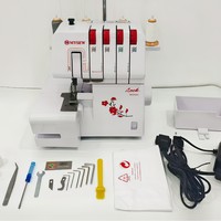 Machine à coudre multifonctionnelle domestique MYSEW M343D 1200 Sti/min, surjeteuse électrique à quatre fils, robuste, avec accessoires