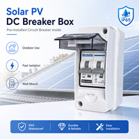 Boîte de distribution solaire photovoltaïque étanche IP65 avec disjoncteur DC 2P 32A 600V et couvercle transparent