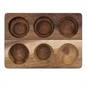 Support rectangulaire en bois de qualité supérieure pour verres, étagère de rangement artisanale pour vaisselle de cuisine, style rustique - Product Image 2