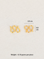 Fermoirs de bijoux en argent sterling 925 plaqué or, assortiment de crochets en S, crochets en M, fermoirs mousquetons pour la fabrication de bracelets et colliers DIY, vente en gros