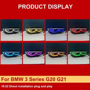 Accessoires J ONE pour voitures, DRL RGB, contrôle <span class=keywords><strong>de</strong></span> <span class=keywords><strong>la</strong></span> couleur par téléphone, phare pour BMW Série 3 G20 G21 <span class=keywords><strong>2019</strong></span>-2022, phare <span class=keywords><strong>de</strong></span> voiture - Product Image 4