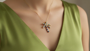 Collar Moderno con Colgante de Palmera Tropical con Cadena para Mujer, Joyería Fina Minimalista, Perfecto para Combinar en Capas, Moda de Verano - Product Image 6