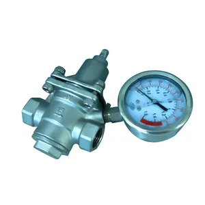 JTAIV DN20 3/4 Zoll Edelstahl-Hochdruck reduzier ventil Einstellbares RV-Wasserdruck regelventil mit Manometer