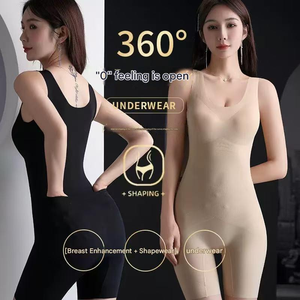 Wholesale Eco-Friendly Appliques Button Lace Feathers Slimming <b>Shapewear</b> <b>BodySuit</b> High Waist Tummy Control Plus Size - Product Image 1