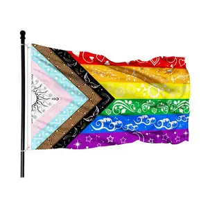 3x5FT Pride LGBTQ Bisexual Gay оригинальный дизайн милый прогрессивный Радужный Флаг для сада на открытом воздухе