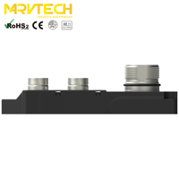 M12 4 Ports Câble Termination Simple Double Signal Électrique Optique Boîte De Jonction Noir IP67 Femelle IEC OEM ou Personnalisé