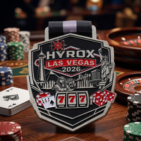 Médailles de course en métal moulé sous pression en alliage de zinc durable avec logo émaillé 3D personnalisé Las Vegas 2026 pour les coureurs