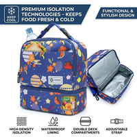 Sac isotherme à fermeture éclair grande capacité, durable, double couche, sac à dos portable pour le camping en plein air et les pique-niques