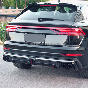 Nouveau diffuseur arrière style <span class=keywords><strong>RSQ8</strong></span> avec sorties d'échappement pour <span class=keywords><strong>Audi</strong></span> Q8 2018-2022, <span class=keywords><strong>noir</strong></span>, pièces de tuning auto en PP, <span class=keywords><strong>prix</strong></span> usine - Product Image 5