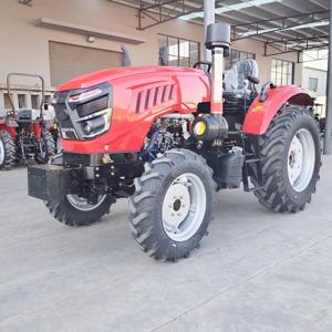 Red 4WD Wheel Tractor TT604 Gear Drive Farm Machinery High Productivity Engine Powered - Product Image 1