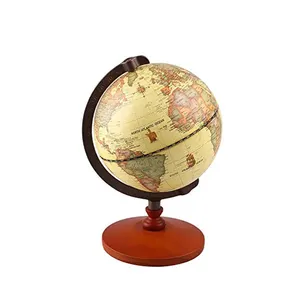 Vintage Globus-Dekoration Weltkugelkarte mit klarem Text für Zuhause Schule Büro geographischer dekorativer Schreibtisch