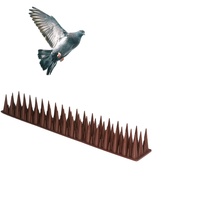 Paku Plastik Anti Burung, 20pcs/20ft, Hitam. Mengusir Burung/Merpati/Tupai Dari Beranda/Pengumpan/Halaman/Pagar. Taman Anti-Sarang/Tanjakan