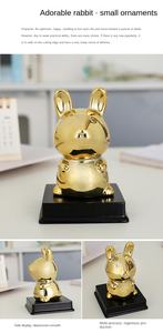 Figurine de <span class=keywords><strong>lapin</strong></span> blanc et noir personnalisée en forme de décoration intérieure en céramique style moderne simple - Product Image 2