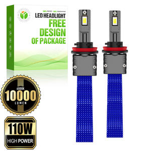 Phares LED H11 K5 110W 10000Lm 6000K 12-24V à tresses rouges et bleues visuellement saisissantes pour accessoires automobiles et entreprises de dropshipping - Product Image 1