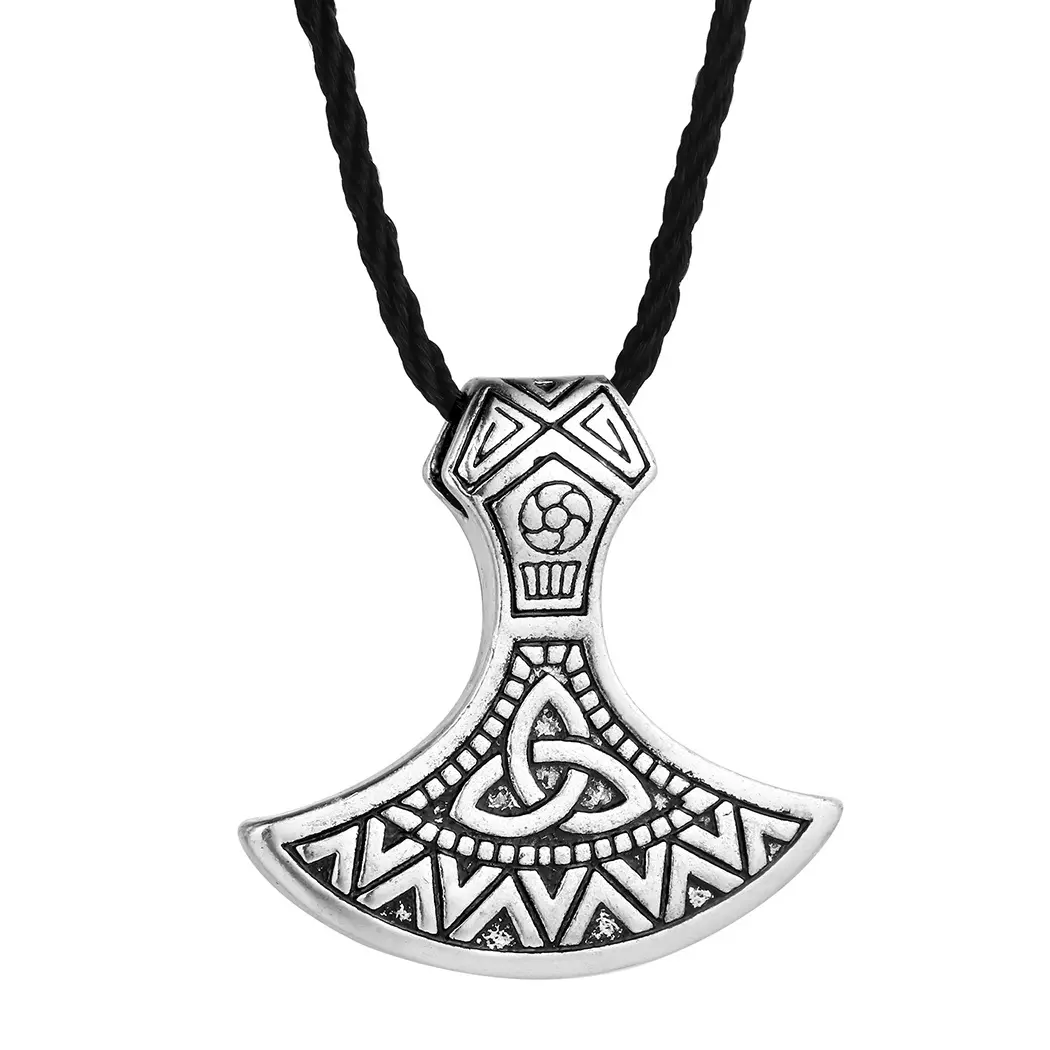 Collar de hacha Celtics, símbolo de Odín Valknut, colgante nórdico, guerra vikinga, moda antigua, joyería para hombre antiguo