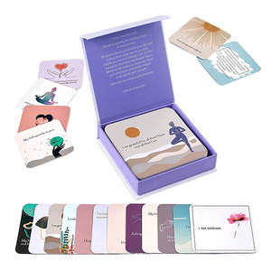 Custom Printing Women Affirmation Cards Deck With Magnetic Book-shaped Box