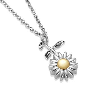 फैशन सूरजमुखी यूरन हार के लिए स्टेनलेस स्टील का अंतिम संस्कार बालों के लिए पेरीफ्यूम का उपहार - Product Image 4