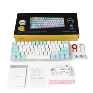 E-YOOSO Z 11T Custom Gaming Toetsenbord Transparant Macaron Keycap Mini Stijl Type-C Usb Interface Led Achtergrondverlichting Mechanisch Toetsenbord