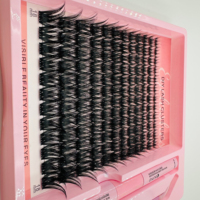 Extensions de cils en grappes aspect naturel, personnalisées, 8-18mm, assorties, pour Cosplay