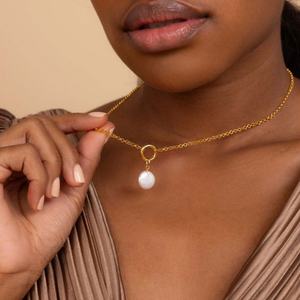 Breloques DIY anti-ternissement et étanches, plaquées or PVD 18 carats, en acier inoxydable 316L, pendentifs perles pour la fabrication de bijoux, vente en gros - Product Image 4